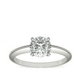 thumbnail image 1 of Bague de Mariage pour Femme en Or Blanc Massif 14K, Forme Ronde 1,00 Ct, Diamond Naturel, Dernier Design, Taille 7, 1 of 8