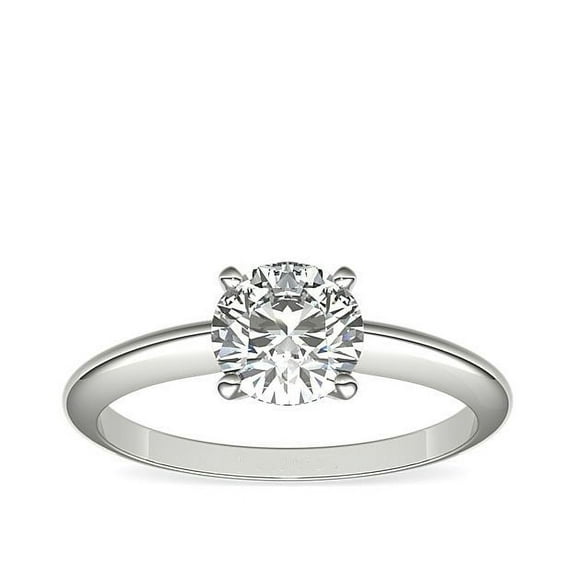 1.00 Ct Round Shape Natural Diamond Latest Design Wedding Ring for Women Solid 14K White Gold Size 7