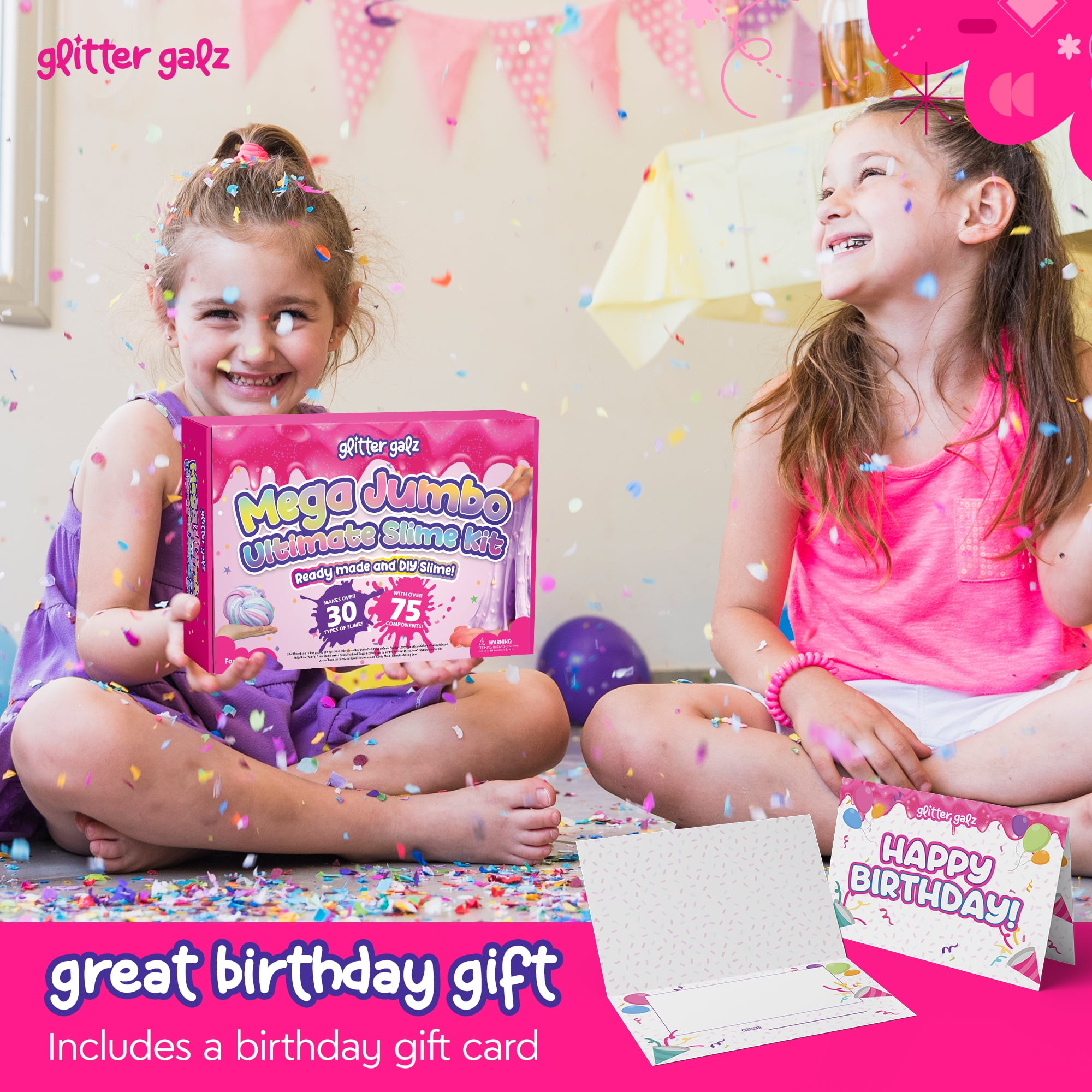 Glitter Galz Jumbo Mega Slime Kit Premade 75-Piece