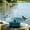 Blue, variant on Solar Bird Bath for Outside, Vintage Outdoor Garden Metal Bird Bath Fountain, Solar Powered Bird Bath Fountain for Garden Patio Decor