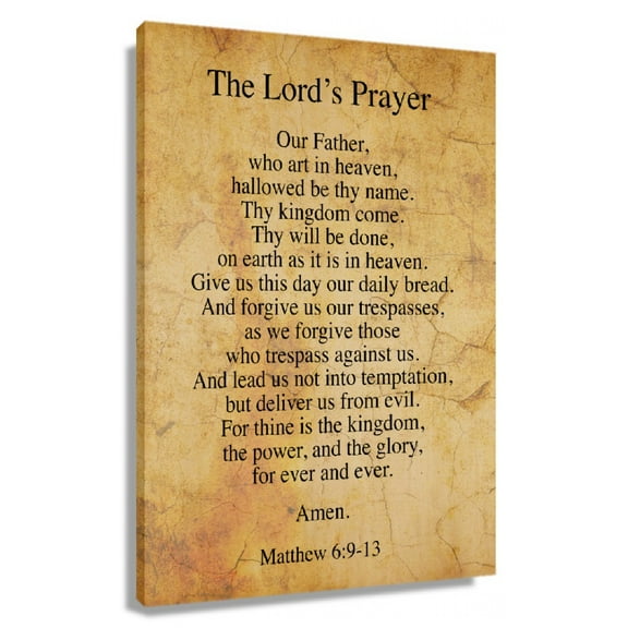 The Lord's Prayer Matthew 6 9-13 Bible Scripture Wall Art Bible Poster Decoration Home Paintings Living Room Vertical Canvas Prints Wall Pictures
