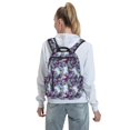 thumbnail image 7 of Honeii Purple Marble Texture Print Lightweight Backpacks,Carry on Backpack,Durable Backpack for School, Work & Travel, 7 of 7