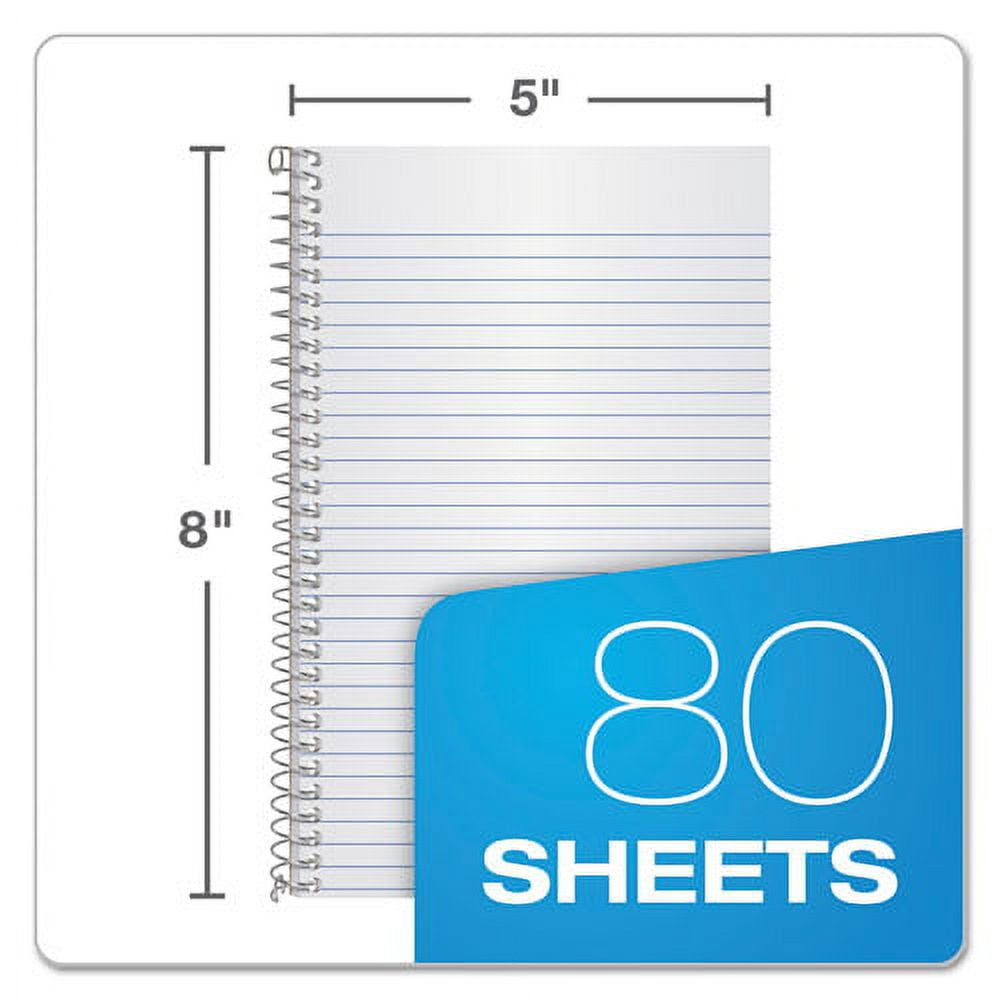 Earthwise By Oxford Recycled One-Subject Notebook, Narrow Rule, Green Cover, 8 X 5, 80 Sheets | Bundle of 5 Each