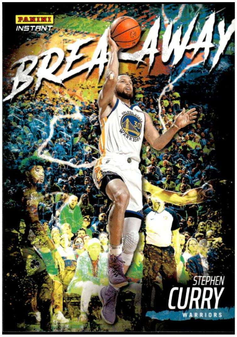 NBA 202223 Instant Breakaway Basketball Stephen Curry Trading Card 16 (Panini)