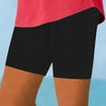 thumbnail image 2 of FAIWAD Women's Elastic Waist Short Leggings Casual Quick Dry Biker Shorts Hollow Out Breathable Beach Short Pants, 2 of 9