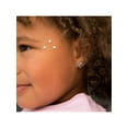 thumbnail image 4 of 925 Sterling Silver Blue Enamel Leaping Dolphins Screw Back Earrings for Girls, 4 of 6