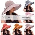 thumbnail image 3 of Shihyeh Women Wide Brim Summer Sun Hat Wired Edge Beach Bucket Fishing Hats Reversible Foldable Travel UV Protection, 3 of 6