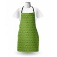 thumbnail image 3 of Hawaii Apron, Oriental Girls Dancing Traditional Grass Skirts on Green Toned Background, Unisex Kitchen Bib with Adjustable Neck for Cooking Gardening, Adult Size, Multicolor, by Ambesonne, 3 of 4
