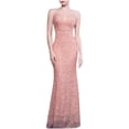 thumbnail image 3 of Pink Mother of Bride Dresses Sleeve Less Spaghetti Strap Maxi Dress Solid Color Middle Waist Elegant Wedding Guest Dresses for Women Zipper Slim Formal Evening Gowns, 3 of 7