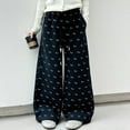 thumbnail image 2 of Kogui Sweatpants Girls Girls Sweatpants Joggers Sweat Pants Graphic Print High Waisted Cute Pants Size 7-8 (Black,7-8 Years), 2 of 8