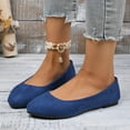 thumbnail image 4 of Viluyesy Womens Ballet Flats, Wide Width Pointed Toe Slip-On Shallow Dressy Office Flats Blue US6.5, 4 of 9