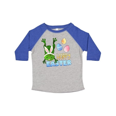 

Inktastic Hoppy Easter Cute Frog with Bunny Ears and Decorated Eggs Gift Toddler Boy or Toddler Girl T-Shirt