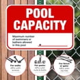 thumbnail image 4 of Pool Capacity Pool Sign, Pool Sign, 12x18 Aluminum, 4 of 8