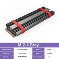 thumbnail image 1 of M2-4 SSD Heatsink NVME 2280 Solid State Disk Drive Radiator with Thermal Pad for Desktop PC M.2 NVME PS5 Heatsink Grey, 1 of 6