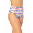 thumbnail image 4 of No Boundaries Junior's Stripe High Waist Bottom Swimsuit, 4 of 4