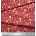 thumbnail image 2 of Soimoi Rayon Fabric Vegetable,Burger & Pizza Food Printed Craft Fabric by The Yard 42 Inch Wide, 2 of 3