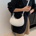thumbnail image 3 of Bolso de mujer Bolso de cuero PU Satchel Simple Elegante Embrague Crossbody Blanco FLhrweasw Nuevo, 3 of 8