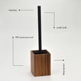thumbnail image 4 of Acacia Square Toilet Brush and Holder Set Brown, 4 of 7