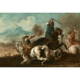 thumbnail image 2 of Giuseppe Zais 18x14 Black Ornate Wood Framed Double Matted Museum Art Print Titled - Battle Scene, 2 of 5