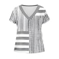 thumbnail image 6 of YUGYXL Womens Summer Tops Casual Short Sleeve Shirts Plus Size Oversized Trendy Boho Floral Graphic Tee Gray Tops L, 6 of 6