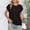 Black, variant on Womens Shirts Short Sleeve Crew Neck Hollow Out Knit Top Polyester Spring Fashion Summer Outfits Plus Size Blouses Dressy Casual Casual Tops for Women Light Blue,S
