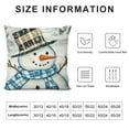 thumbnail image 5 of BCIIG   Hello Winter Snowman Decorative Throw Pillow Covers  , Let It Snow Christmas Tree Blue Buffalo Plaid Outdoor Pillowcase, Snowflakes Farmhouse Holiday Cushion Case Home Decor 24x24in, 5 of 5