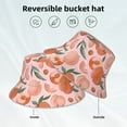 thumbnail image 3 of Vsdgher Painting Peach Print Bucket Hat for Men&Women Bucket Hat Reversible Summer Double-Side-Wear Travel Gardening, Beach, Camping, Hiking, Fishing Cap, 3 of 5