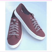 Keds WF60470 Women's Kickstart Solid Sport Burgundy Size 7