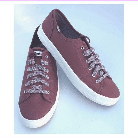 Keds WF60470 Women's Kickstart Solid Sport Burgundy Size 7