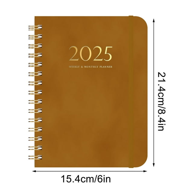 Planificateur à Spirale 2025 Agenda Hebdomadaire Carnet de Notes A5