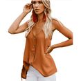 thumbnail image 3 of Women’s V Neck Spaghetti Shoulder Strap Sleeveless Tank Tops Casual Loose Sleeveless Blouse Cami Shirts, 3 of 4
