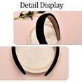 thumbnail image 5 of Black Velvet Headband Soft Padded Headbands Wide Puffy Headbands for Women Girls, 5 of 5