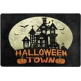 thumbnail image 4 of SKYSONIC 36x24in Happy Halloween Day Area Rug, Scary Bats Castle Non-Slip Floor Carpet for Indoor Living Dining Room Bedroom, 4 of 7