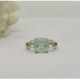 thumbnail image 5 of Vintage Aquamarine Ring-Cushion Aquamarine Ring-925 Sterling Silver Ring-White Topaz Gemstone Ring-Promise Women Ring, 5 of 15