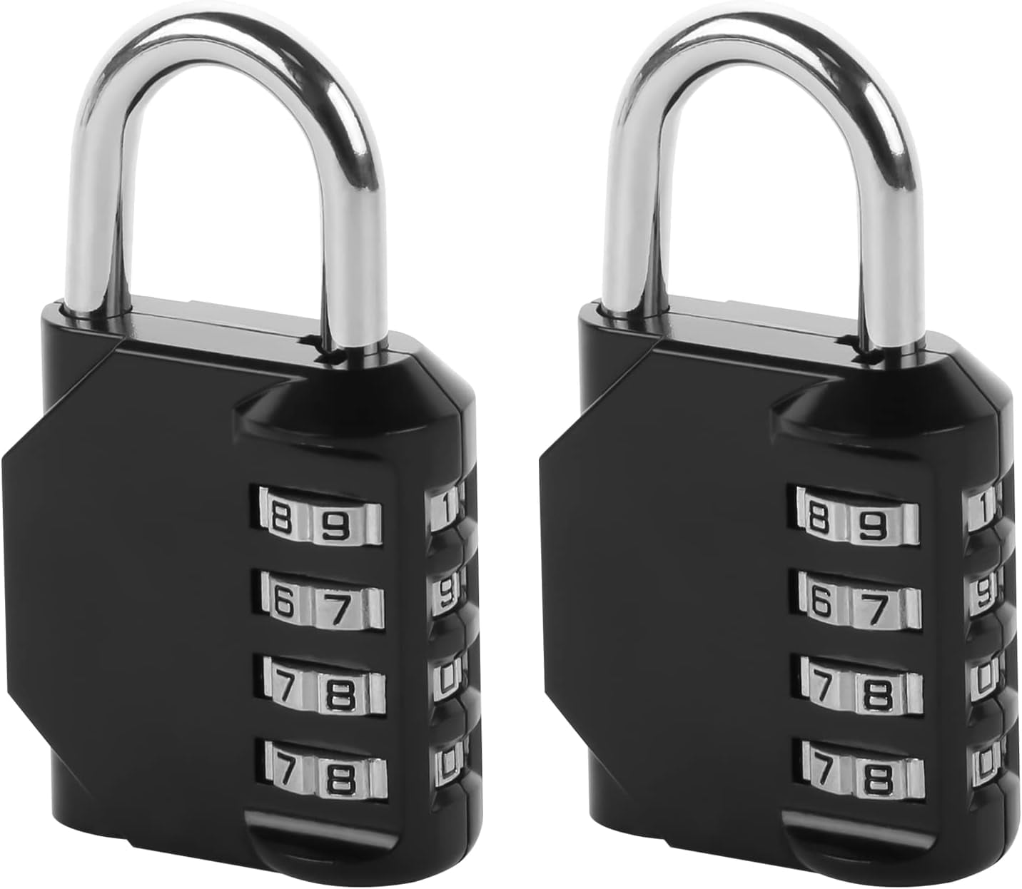 Combination Lock Resettable 4 Digit Padlock, Heavy Duty Combo Lock