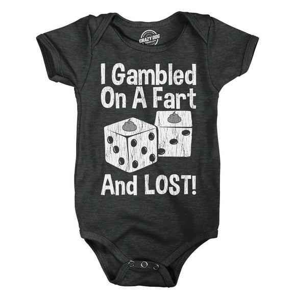 I Gambled On A Fart and Lost Baby Bodysuit Funny Sarcastic Poop Graphic Novelty Jumper for Infants