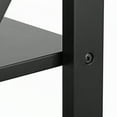 thumbnail image 3 of ZENSTYLE End Table Sofa Side Storage Shelf Living Room Bedroom Furniture 3 Tier Saving Space X-Design Black, 3 of 10