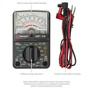Gardner Bender GMT-318 Analog Multimeter, 6 Function, 14 Range, Tests AC/DC Volt, DC Current, Resistance, Decibel, and Battery, Manual Range