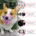 thumbnail image 2 of GFDYREE Dog Muzzle, Soft Dog Muzzles for Small Medium Large Dogs, Breathable Printed Muzzles with Adjustable Strap to Stop Biting and Chewing, Allows Panting and Drinking (Cake, XL-(Snout 8¾, 2 of 6