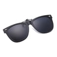 thumbnail image 2 of Polarized Clip On Sunglasses for Prescription Glasses, Flip Up Lens Overlay Lightweight Frame Attachment for Men Women Driving Fishing Commuting Black, 2 of 3