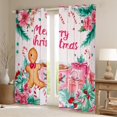thumbnail image 2 of Manfei Merry Christmas Curtains Pack of 2 (42x84 Each) for Kids Girls, Kawaii Gingerbread Gifts Curtains Blackout, Xmas Tree Sled Coffee Bedroom Curtains, Luxurious Room Decor, 2 of 6