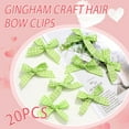 thumbnail image 2 of Dalrosia 20PCS Mini Green Bow Hair Clip, Non-Slip Cute Small Hair Bow, Y2K Sweet Plaid Craft Bowknot Hair Barrettes Accessories for Women Teens, 2 of 5