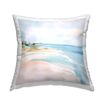 Stupell Industries Abstract Beach Edge Decorative Printed Throw Pillow Design by Irena Orlov.