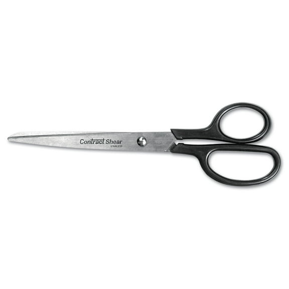 Westcott Straight Contract Scissors, 8" Long, 3" Cut Length, Black Straight Handle