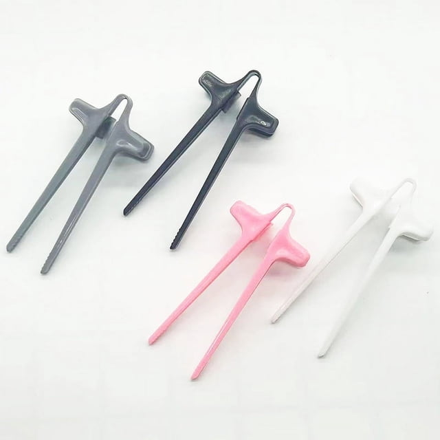 Palillos de dedo para refrigerios, palillos reutilizables multicolores para jugadores, pinzas para refrigerios, agarrador de virutas para lo último, 4 Uds.