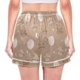 thumbnail image 2 of Women's Silk Pajama Shorts Cat Planet Pajama Shorts Women's Casual Pajama Shorts with Pockets, 2 of 6
