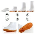 thumbnail image 4 of KaLI_store Short Rain Boots For Women Waterproof Garden Shoes,Anti-Slipping Rain Boots For Ladies With Comfortable Insoles Light Ankle Rain Shoes Outdoor Work Shoes White，10.5, 4 of 5