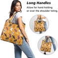 thumbnail image 2 of 5 Pack Foldable Shopping Bag,Halloween Icons Pattern Reusable Grocery Bags with Pockets,Large Reusable Tote Bags with Handles Waterproof & Lightweight, 2 of 6