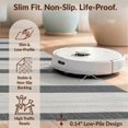thumbnail image 6 of Design&I 8'x10' Washable Area Rug Sleek Flatweave Pet Friendly Striped Farmhouse Front Ticking Varied Band Widths Borders Minimalist for King Size Bedroom, Under Bed, 6 of 7