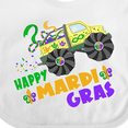thumbnail image 4 of Inktastic Happy Mardi Gras Monster Truck with Beads Boys or Girls Baby Bib, 4 of 4